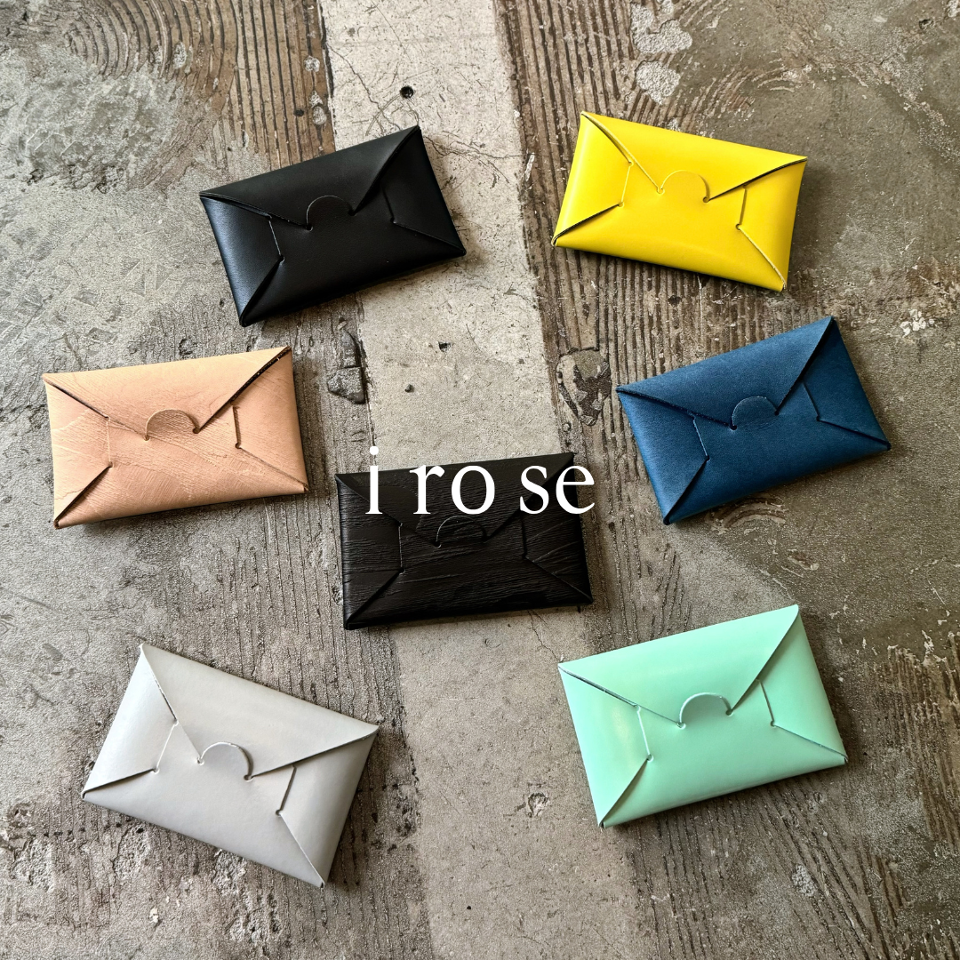 irose イロセ / 縫製のない革財布 ブックカバー カードケース / ギフト